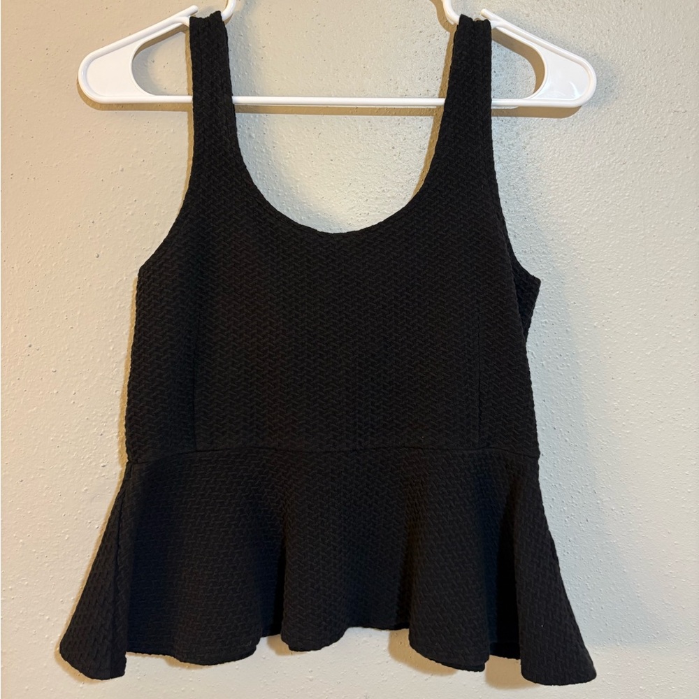 Ganni Black Textured Top